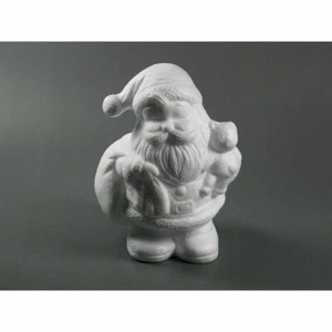 Styropor Nikolaus Weihnachten weiß bemalen Pailletten bekleben basteln  - Bild 1 von 1