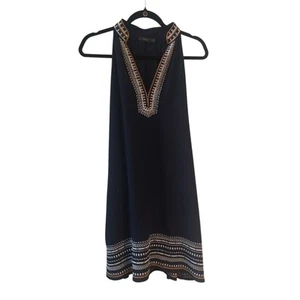 Vestido THML Azul Marino Boho Bordado Cambio Funda Anthro Talla M   - Imagen 1 de 6