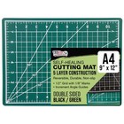 9" x 12" GREEN/BLACK Self Healing 5-Ply Double Sided Durable Cutting Mat