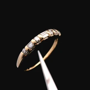 14 Kt Gelbgold Diamant Ring - 1/4 kt - Größe 6,75 - 1,71 g (1,1 dwt) - Bild 1 von 11