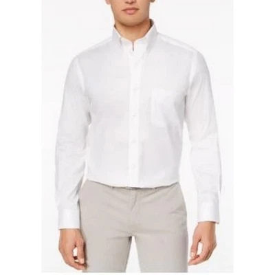 Club Room Mens Dress Shirt White Regular Fit Traveler Size 15 32/33 - Image 1 of 4