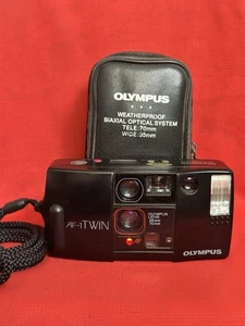 Olympus AF-1 Twin 35mm Film Camera Twin Double Lens 70 & 35mm Tested & Working - Picture 1 of 11