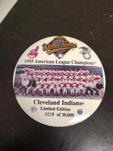 1995 American League Champions Cleveland Indians 6" pinback button 4259/30,000 - Picture 1 of 3