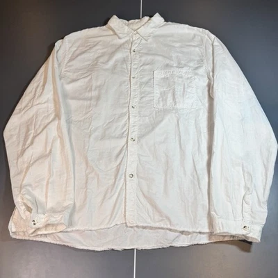Camisa de algodón Kapital con dobladillo crudo abotonada blanca talla 4 XL Japón Foto 1 de 4