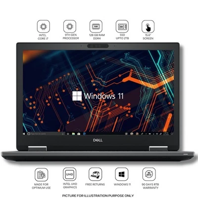 DELL PRECISION 7540 Laptop 15.6'' FHD Core i7 9th Gen 64GB RAM DDR4 2TB SSD - Image 1 of 4