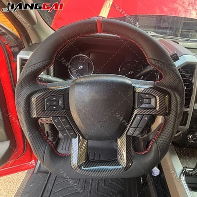 Fit Ford F150 Steering Wheel Full Leather F-150 XLT 2015-2020 with Heated  - Image 1 of 4