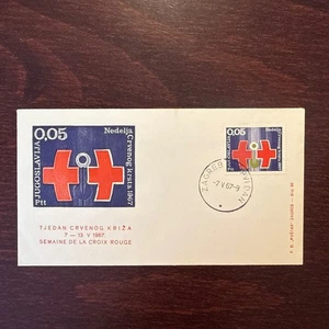 YUGOSLAVIA FDC COVER 1967 YEAR RED CROSS HEALTH MEDICINE STAMPS - Picture 1 of 1