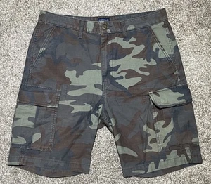 Pantaloncini cargo Levi's mimetici tasche a scatto larghi larghi uomo taglia 34 - Foto 1 di 9