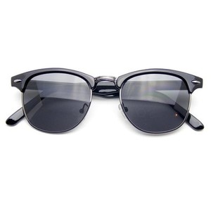 Semi Rimless Sunglasses Men's Women's Half Frame Vintage Designer Metal
