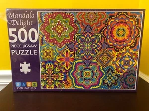 New Sealed Mandala Delight 500 Piece Patterned Jigsaw Puzzle Page Publications - Picture 1 of 5