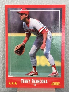 1988 Score Glossy Baseball Terry Francona #297 Cincinnati Reds 