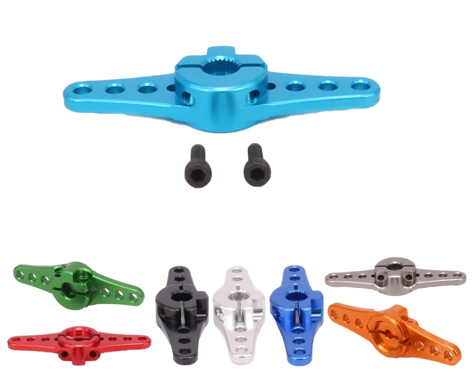 Metal Servo Arm Servo Horn Arm 25 Teeth Tooth 25T 2 Point For 1/10 1/8 RC Car - Image 1 of 1