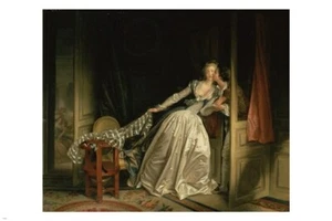 Der gestohlene Kuss JEAN HONORE FRAGONARD Fine Art Poster 20x30 ROKOKO STIL - Bild 1 von 1