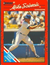 1990 Donruss #316 Mike Scioscia Los Angeles Dodgers