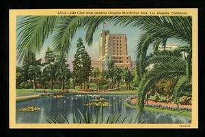 Fraternal Organization postcard BPOE Elks Club Los Angeles, California CA linen - Picture 1 of 2