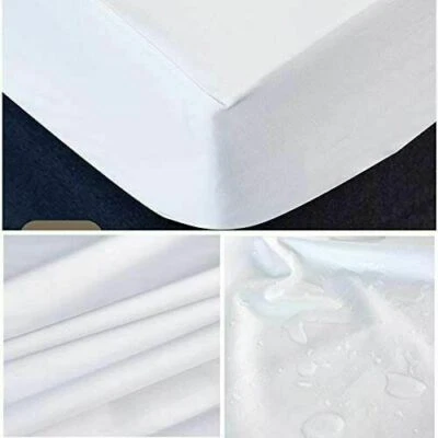 New Waterproof Mattress Cover Protector Fitted Wet Sheet SingleDouble King Super - Image 1 of 4