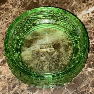 Vintage Smaragdgrün Glas Schmuck Schmuck Seifenschale Kerzenhalter Aschenbecher AVON - Bild 1 von 3