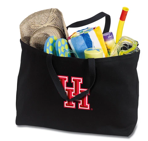 University of Houston Tote Bag Shopper LARGE UH Grocery Beach Bags STRONG CANVAS Cover