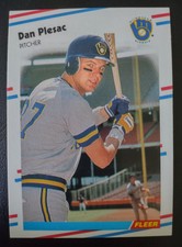 Dan Plesac - Milwaukee Brewers - 1988 Fleer Baseball Card #171