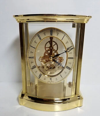 SETH THOMAS SKELETON CLOCK IN BRASS  Mantel Shelf Table top - Image 1 of 4
