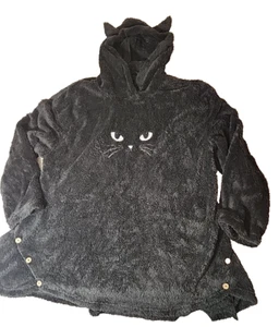 FUZZY CAT KÄTZCHEN Pullover Hoodie Schlafanzug Damen 2X Katzenohren weich warm lustig - Bild 1 von 5