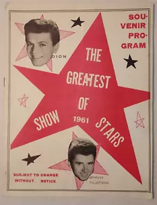 The Greatest Show of Stars 1961 programma souvenir canadese Dion, Johnny Tillotson - Foto 1 di 3