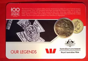 2016 Anzac To Afghanistan 25 Cent Australian Coin Carded Unc. Our Legends - Picture 1 of 6