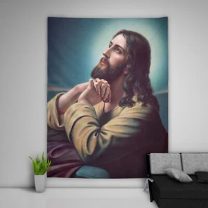 Jesus Christ Tapestry Art Wall Hanging Sofa Table Bed Cover Poster - Picture 1 of 9