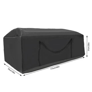 Black 2pcs Patio Cushion Storage Bag Cushion Storage Bag 9.84*7.87*1.97 in NEW - Picture 1 of 13