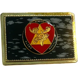Moose Club Lodge Decorative Belt Buckle - Western Style Belt Buckle - Picture 1 of 5