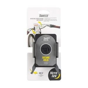 Nite Ize Squeeze Rotating Smartphone Bar Mount, Universal Bike Phone Holder For - Picture 1 of 9