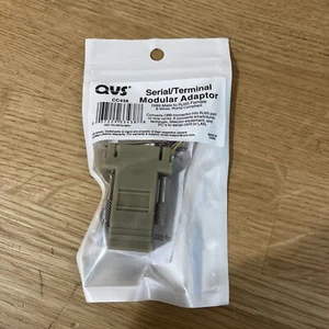 QVS CC438 Serial/Terminal Modular Adaptor DB9 Female to RJ45 Female Sealed Bag - Picture 1 of 2