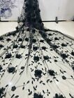 3D Blumenmuster Kostüm Spitze Stoff Bestickt Hochzeit Tanz Kleid DIY Tüll Rand