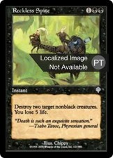 1X Reckless Spite Invasion EX FOIL Portuguese MTG CARD