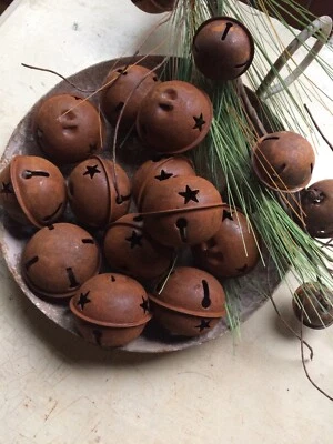 12 campanas de tintineo recortadas de estrellas de metal oxidado 2" 2 pulgadas decoración artesanal 50 mm Foto 1 de 4