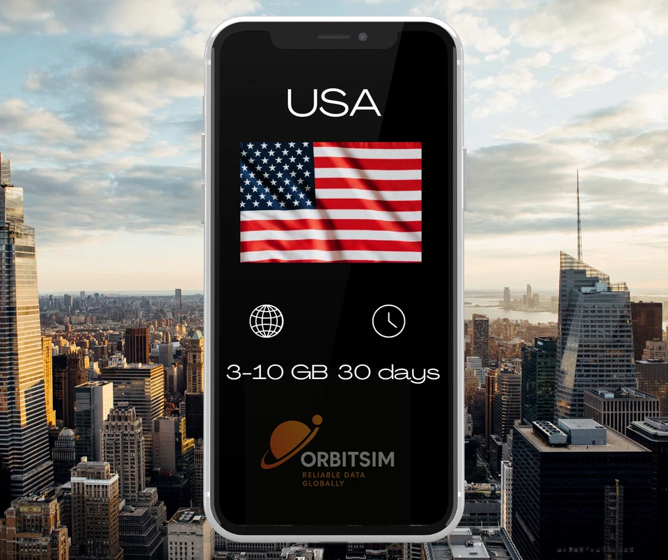 United States -  3GB-10GB for 30 days - Mobile Data eSIM - Fast Delivery - Image 1 of 1