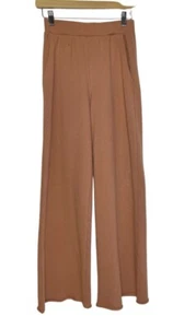 NSF Women's Pants Delilah High Waist Wide Leg Pull On Sweatpants XS 0 2 Raw Edge - Picture 1 of 9
