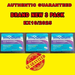 Imodiumm Multi-Symptom Relief 18 Caplets 125 mg,3PKS EX10/2025 - Picture 1 of 1