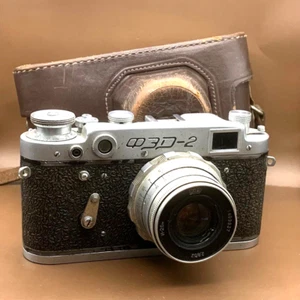 “FED-2” Film Camera USSR Vintage, 35 mm. Lens Industar-26M, 2.8/52 №1197350 - Picture 1 of 15