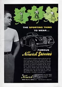 Pubblicità stampa originale Norwich Mills Jaguar XK-140 Roadster 1955 - Foto 1 di 1