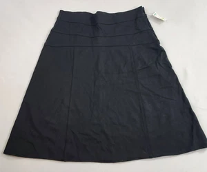 VINTAGE Virtue Skirt Womens sz 10 Black Zip $114 Ladies - Picture 1 of 10