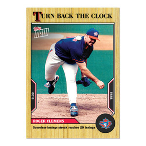2022 TOPPS TURN BACK #153 ROGER CLEMENS TORONTO BLUE JAYS 29 INNING SCORELESS