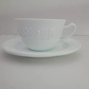 Vitrock White by Anchor Hocking Cup and Saucer - Picture 1 of 7