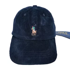 Polo Ralph Lauren Corduroy Ball Cap In Navy - Picture 1 of 3