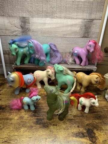 Vintage My Little Pony Lot Bait Ponies TLC 1980s Hasbro G1 Restoration Read Cover
