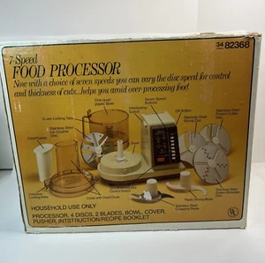 Vintage Sears CounterCraft 7 Speed Food Processor - EUC Model 82368 Complete - Picture 1 of 9