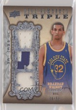 2008-09 UD Premier Rare Remnants Triples Jersey /50 Brandan Wright Triple Patch