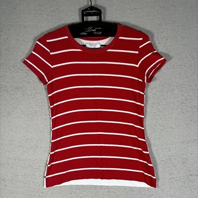 Camiseta Anthropologie Bailey 44 Mujer Talla M Azul Rojo Blanco Rayas Hecha en EE. UU. Foto 1 de 4