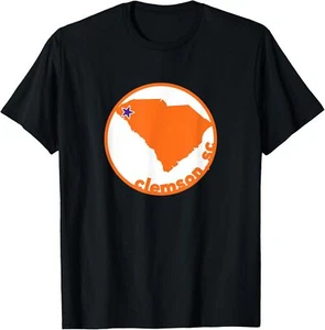 Retro South Carolina City of Clemson T-Shirt Hoodie - Picture 1 of 9