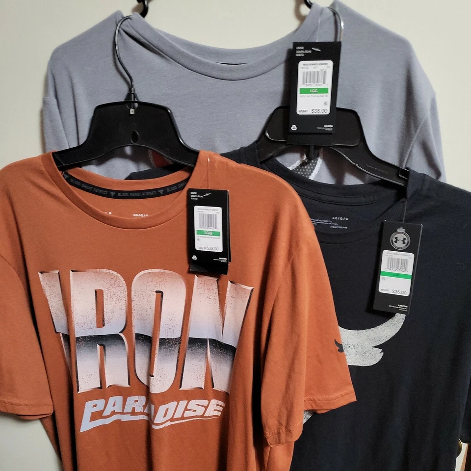 3-NWTS-Under Armour Hombres Project Rock Camisetas-GRANDES Foto 1 de 4